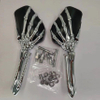 Retro Skull Hand Lighted Rearview Mirror